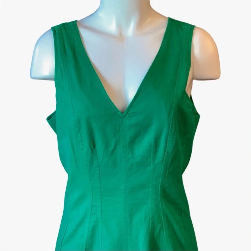 Banana Republic Green Linen-Blend Seam Bodice Maxi Dress size 10 - Picture 4 of 10